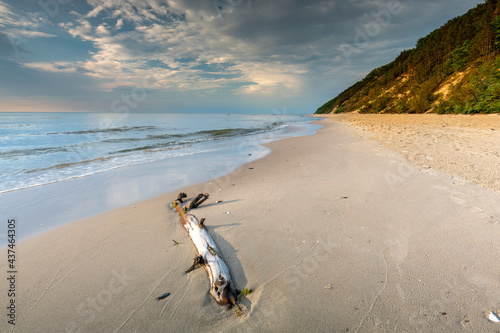 Fototapeta Naklejka Na Ścianę i Meble -  Landscape above the sea. Sand, beach and sea. Landscape from the Baltic Sea. 