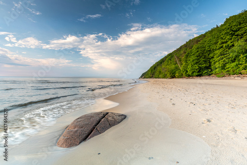 Fototapeta Naklejka Na Ścianę i Meble -  Landscape above the sea. Sand, beach and sea. Landscape from the Baltic Sea. 