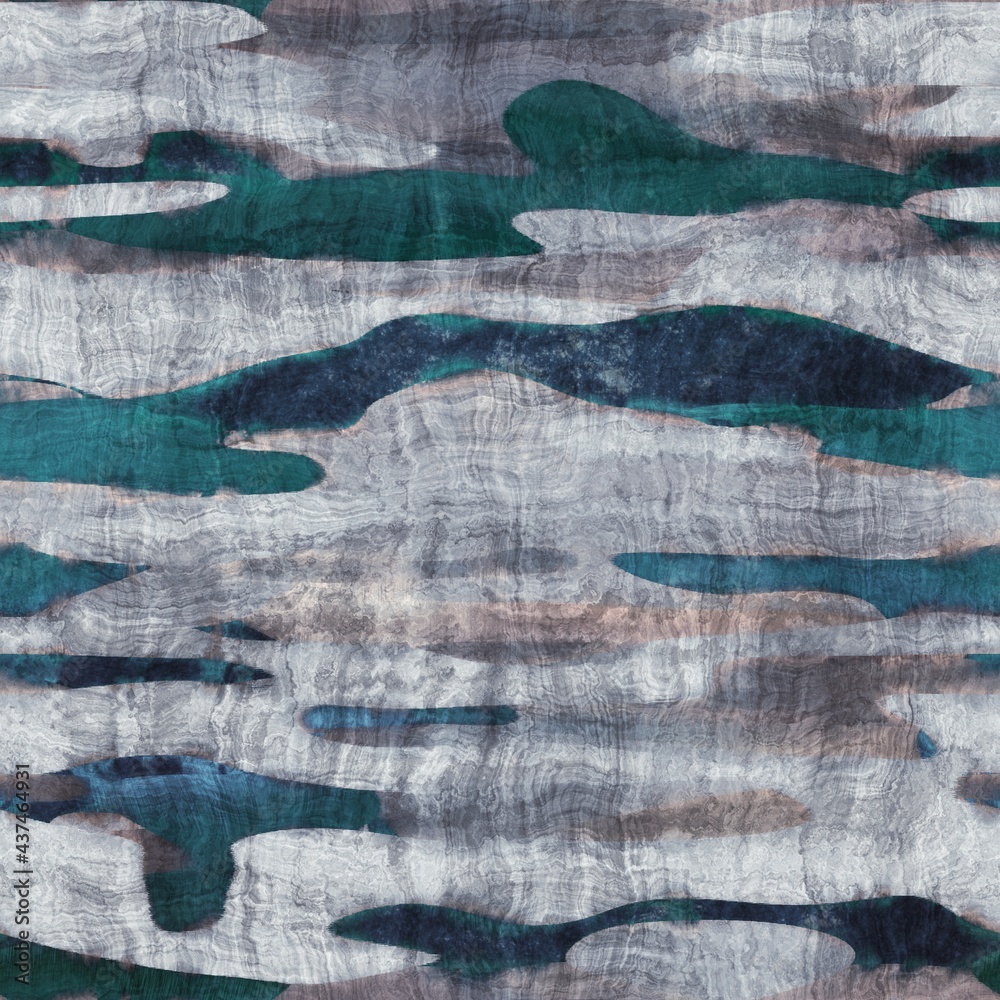 Seamless grungy tribal ethnic rug motif pattern. High quality illustration. Distressed old looking native style design in faded turquoise and gray colors. Old artisan textile seamless pattern. Seamless grungy tribal ethnic rug motif pattern. High quality illustration. Distressed old looking native style design in faded turquoise and gray colors. Old artisan textile seamless pattern.