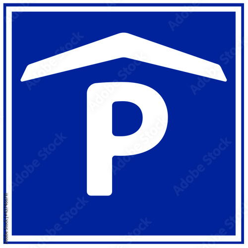 Traffic sign stating that there is a closed parking lot. Vector design Eps 10.
