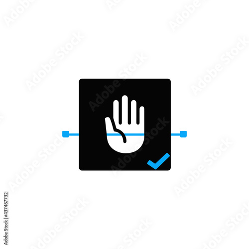 hand scanning Authentication colorful Icon