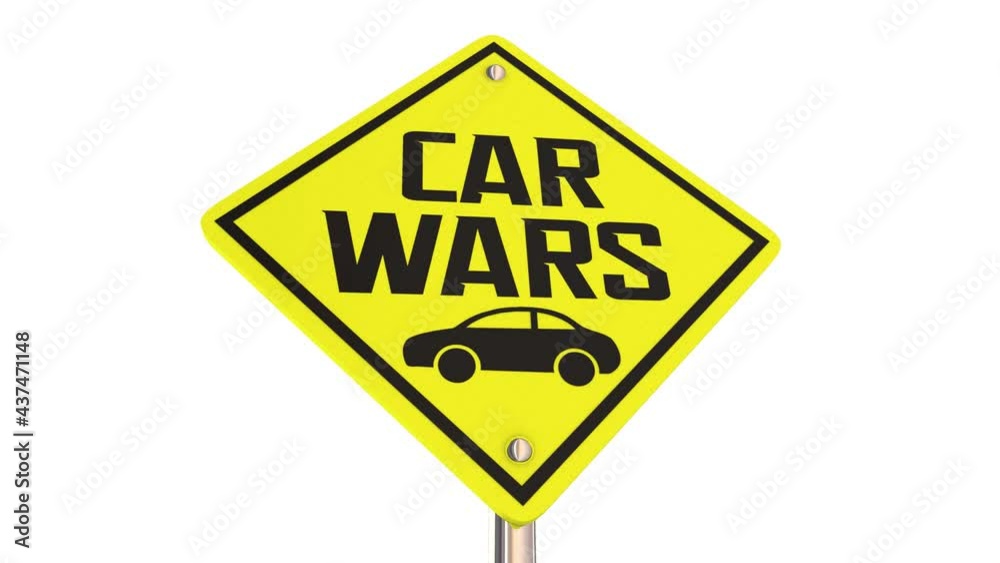 Car Wars Sign Battle Best Automobile Competition Sport 3d Animation Car Wars Sign Battle Best Automobile Competition Sport 3d Animation