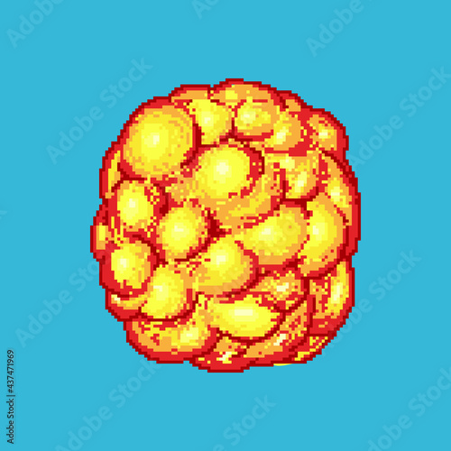 Comic boom flame. Bang burst explode dynamite with smoke. Lit match and bonfire. Digital icons. Animation Process steps