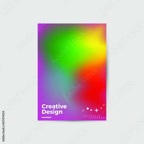 Modern abstract geometric design layout. Company identity brochure template. EPS10. Business presentation vector. A4 vertical orientation front page mock up.