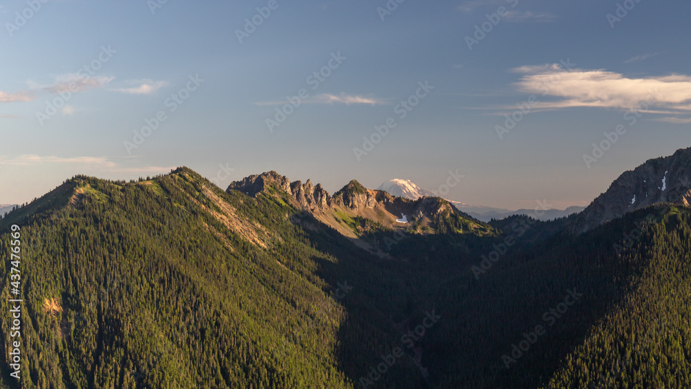 View of Mountain Peaks at Mt. Rainier View of Mountain Peaks at Mt. Rainier