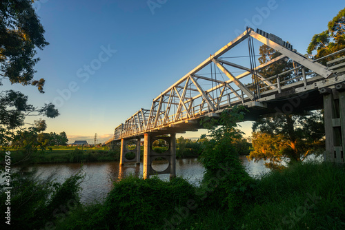 Morpeth Bridge over hunter river, Morpeth, Hunter Valley, NSW, Australia photo