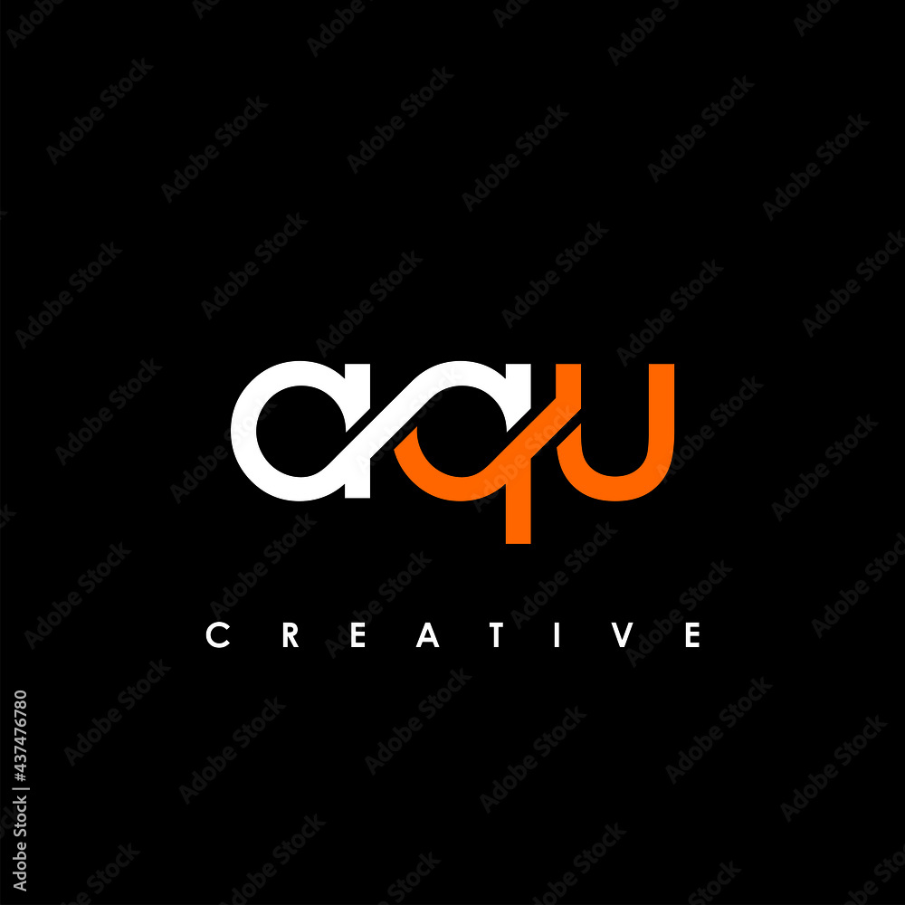 AQU Letter Initial Logo Design Template Vector Illustration AQU Letter Initial Logo Design Template Vector Illustration