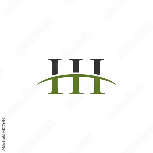 III initial swoosh horizon, letter logo designs corporate inspiration