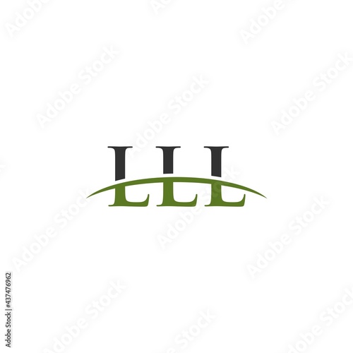 LLL initial swoosh horizon, letter logo designs corporate inspiration