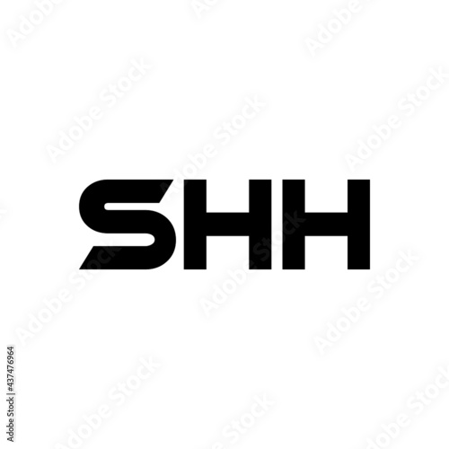 SHH letter logo design with white background in illustrator, vector logo modern alphabet font overlap style. calligraphy designs for logo, Poster, Invitation, etc.
