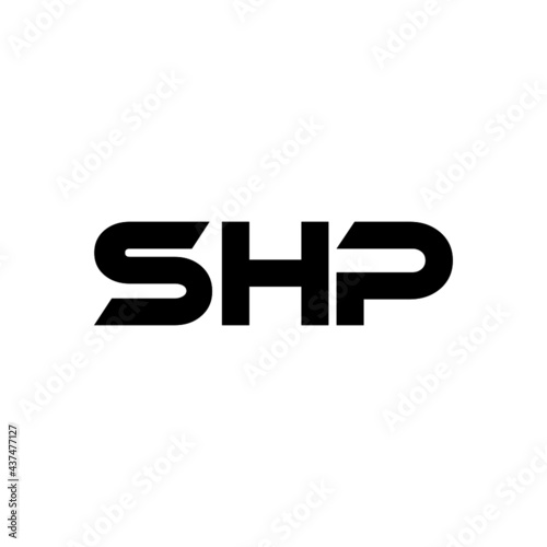 SHP letter logo design with white background in illustrator, vector logo modern alphabet font overlap style. calligraphy designs for logo, Poster, Invitation, etc. © Aftab