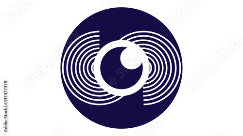 Глаз синий, Abstract, round sphere, blue circle with white pattern, new logo