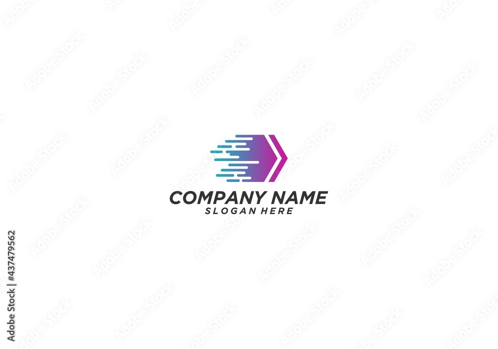 logo for something fast with speed illustration logo for something fast with speed illustration