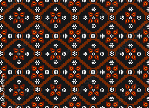 Indonesian batik motif, Batik is a technique of wax-resist dyeing applied to whole cloth, or cloth made using this technique originated from Indonesia. EPS 10