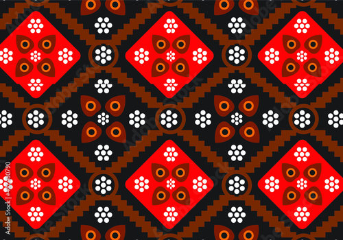 Indonesian batik motif, Batik is a technique of wax-resist dyeing applied to whole cloth, or cloth made using this technique originated from Indonesia. EPS 10