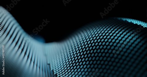 Particle drapery luxury blue 3d illustration background