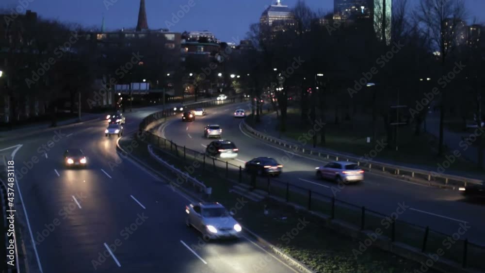 Storrow drive Boston tilt to Hancock building Storrow drive Boston tilt to Hancock building