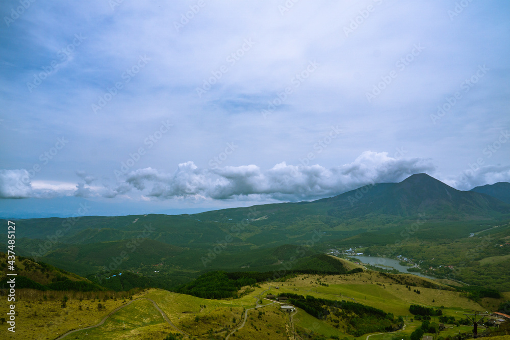 車山　山頂からの風景　白樺湖