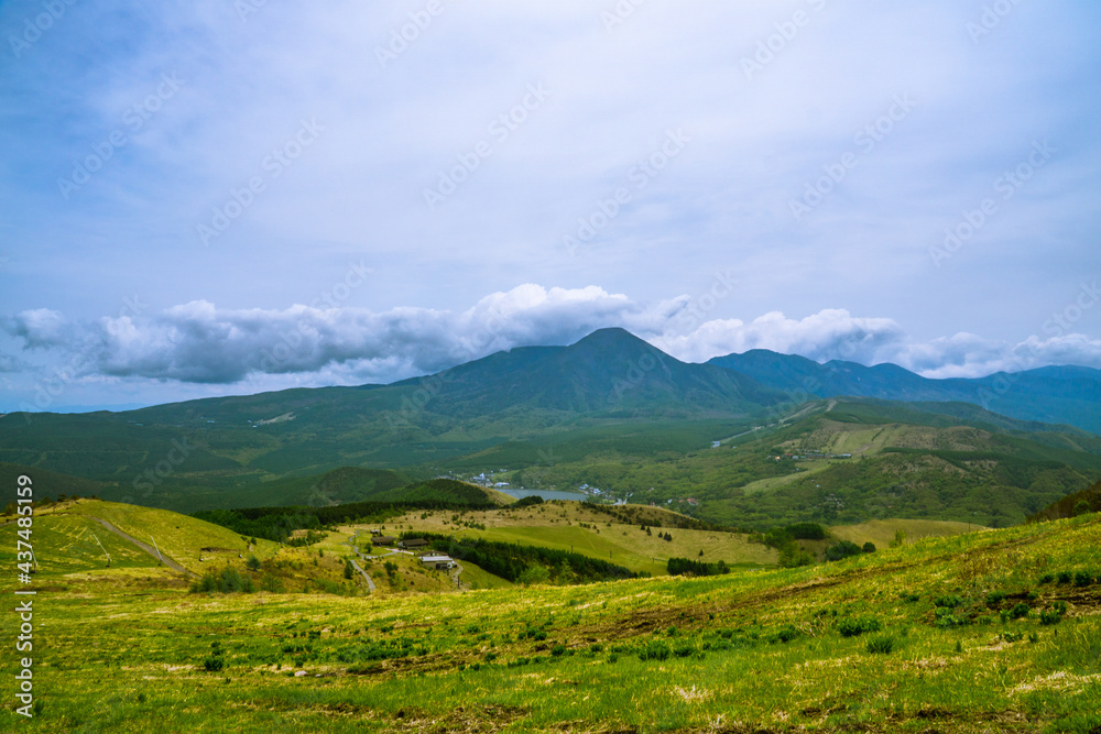 車山 山頂からの風景 白樺湖 蓼科山 車山 山頂からの風景 白樺湖 蓼科山