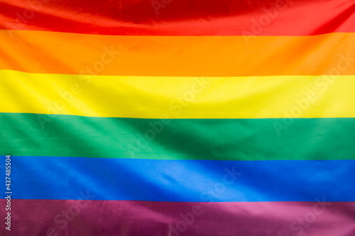 Full frame of the rainbow flag, LGBTQIA concept