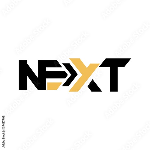 NEXT initials letter business and tech logo and vector icon