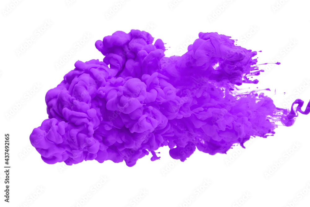 acrylic ink in water form an abstract smoke pattern isolated on white background acrylic ink in water form an abstract smoke pattern isolated on white background