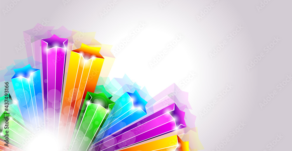 Abstract festive background. Disco poster with stars. Night club. Festive background.