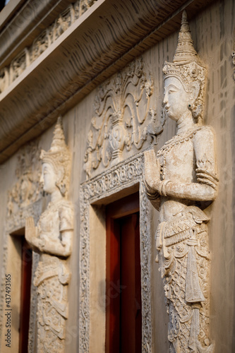 Sculpture In Wat Phra Sing Waramahavihan is a Buddhist temple in Chiang Mai, Thailand