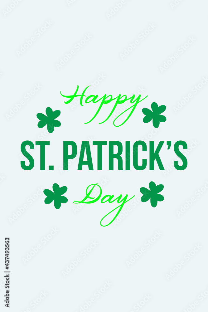 Fototapeta premium Happy St. Patrick's day vector t-shirt,&nbsp; poster, and background design. Irish festival 