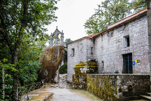 Rupestrian church of San Pedro de Rocas,  in the Rocas parish of the Orense town of Esgos in Galicia, Spain. photo