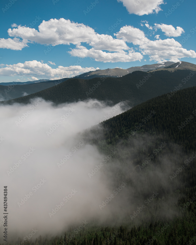 fog over the mountains