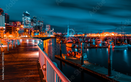 Waterfront Seattle ,Marina at pier 66, Seattle ,WA, USA © CK
