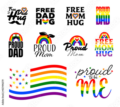 Pride Month Logo. Graphic Design About LGBT and LGBTQ. Vector Illustrate.
