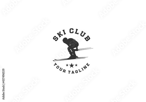 ski club logo on white background