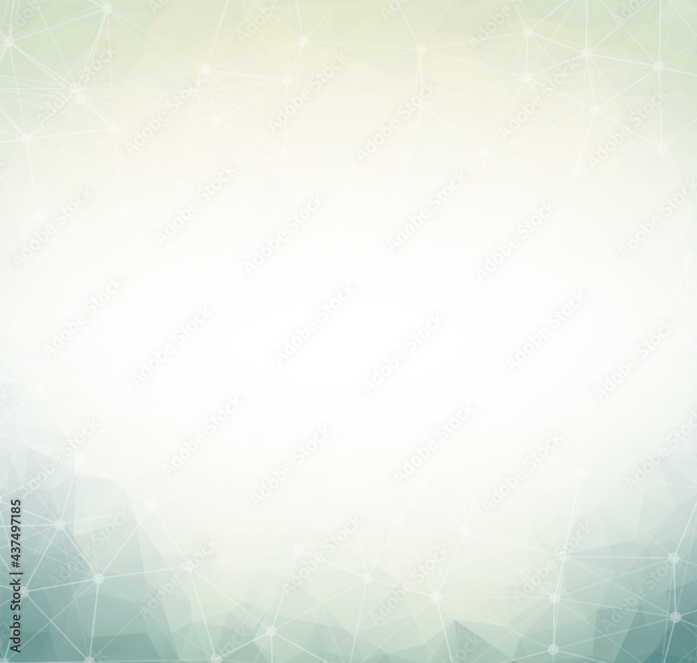 Geometric Light Green Polygonal background molecule and communication. Connected lines with dots. Minimalism background. Concept of the science, chemistry, biology, medicine, technology. Geometric Light Green Polygonal background molecule and communication. Connected lines with dots. Minimalism background. Concept of the science, chemistry, biology, medicine, technology.
