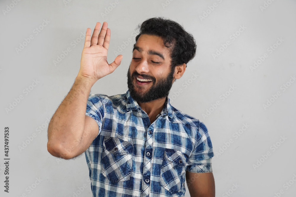 Fototapeta premium a man dancing slowly and happy