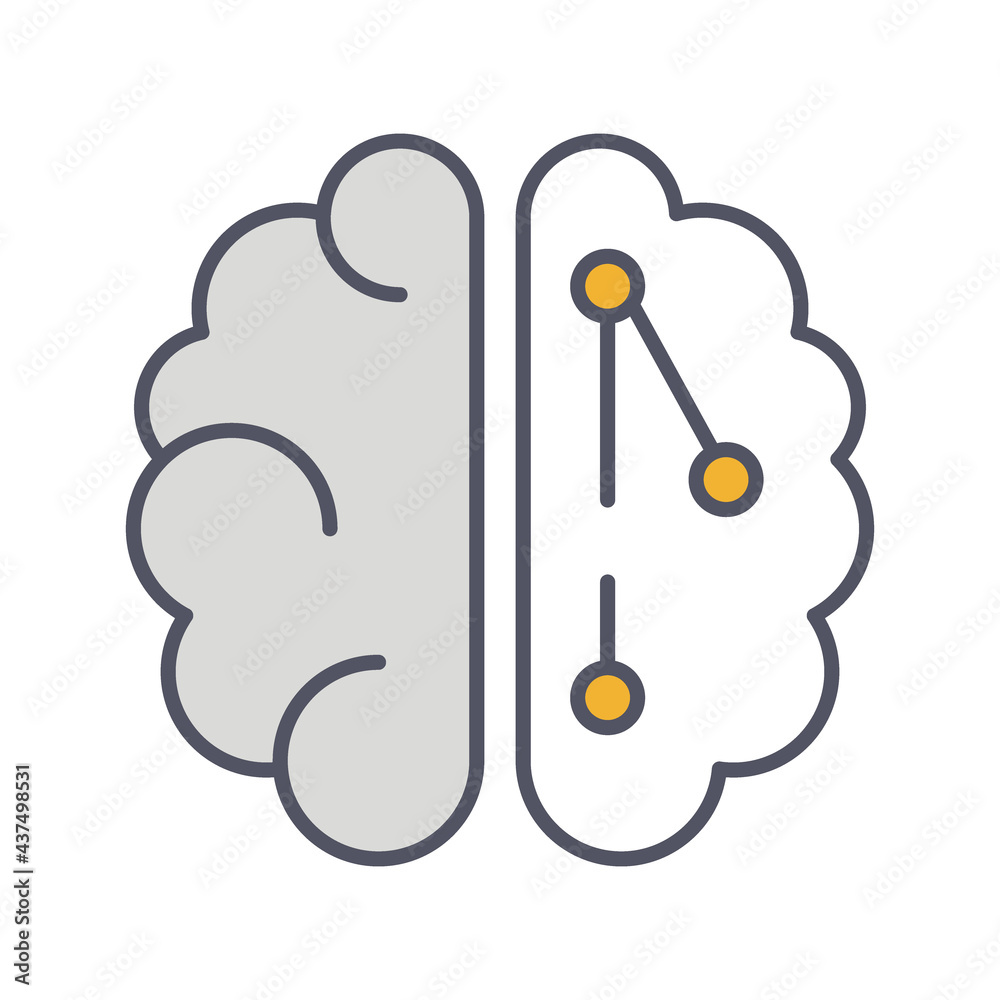 Brainstorm Line Icon. Lightning in brain innovation logo. Vector Illustration Brainstorm Line Icon. Lightning in brain innovation logo. Vector Illustration