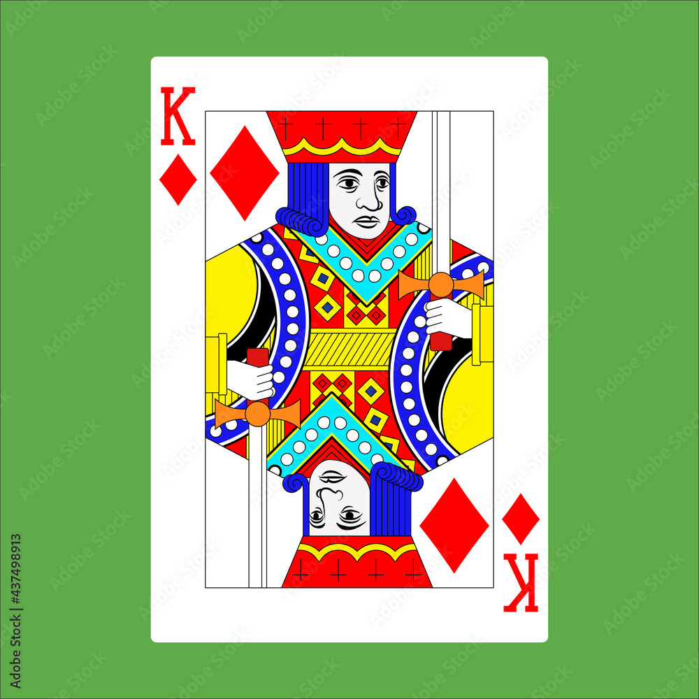 Illustration for king diamond poker card