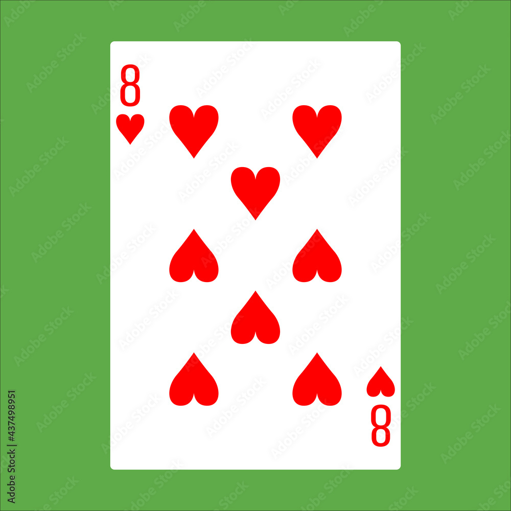 Illustration for heart poker card
