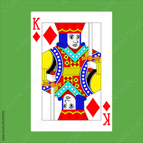 Illustration for king diamond poker card