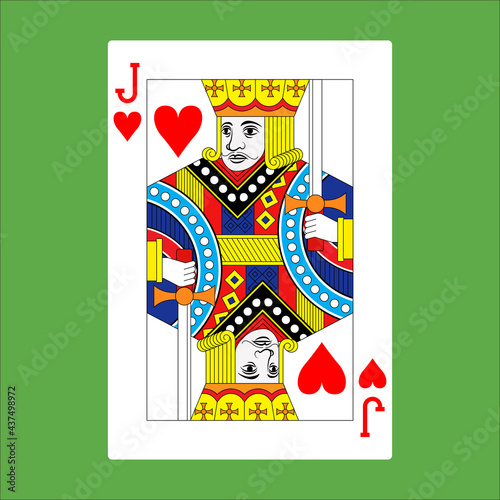 Illustration for jack heart poker card