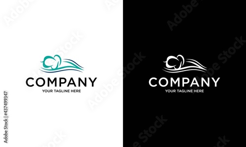 Ilustration vector graphic of people sleep monoline perfect for medice company