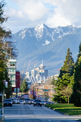 View of downtown Vancouver from Cambie street