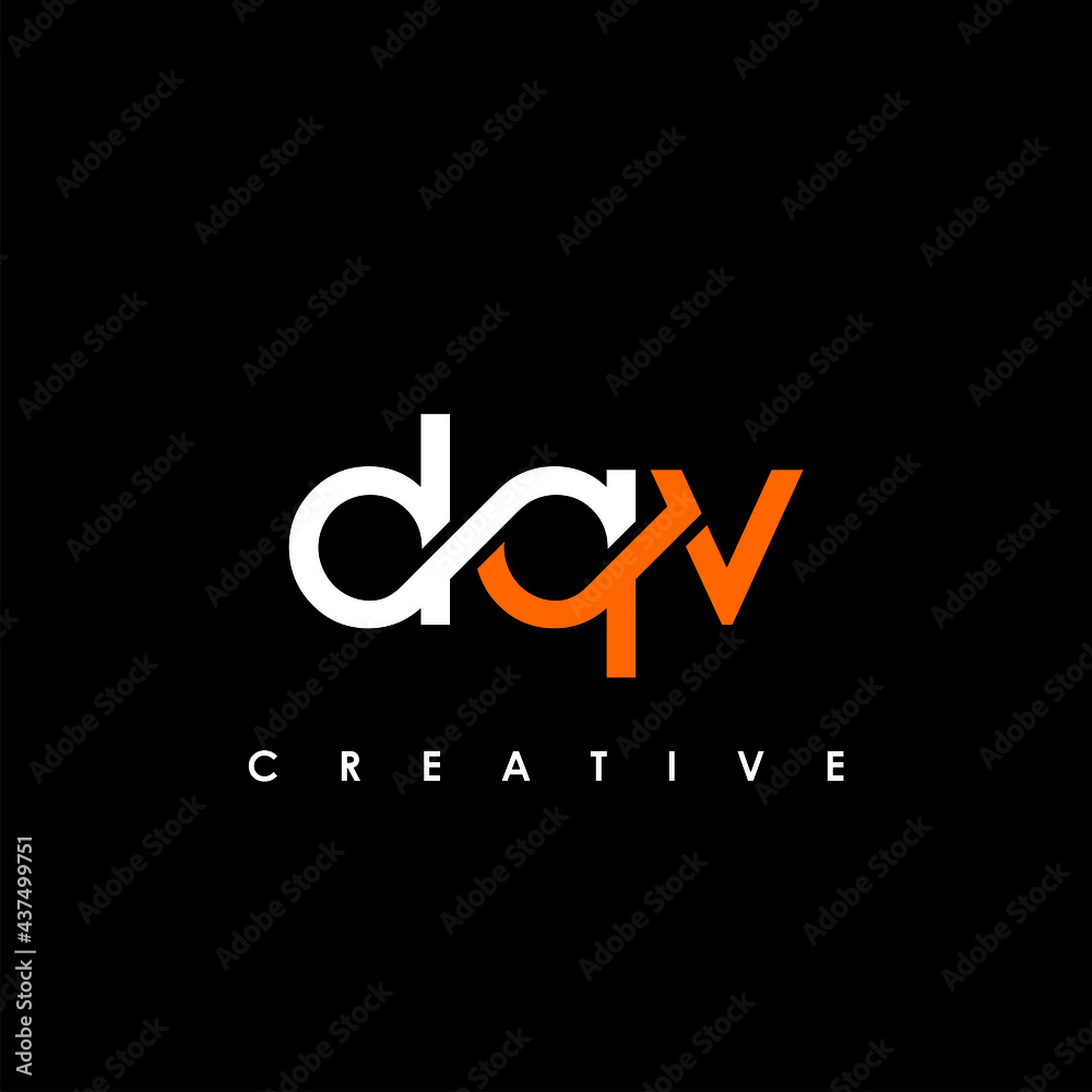 DQV Letter Initial Logo Design Template Vector Illustration