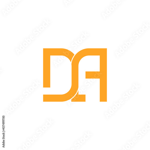 creative da abstract letter logo design 