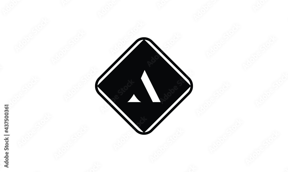 Initial Letter A Square Shape Vector Monogram Logo. A Letter Logo Template Initial Letter A Square Shape Vector Monogram Logo. A Letter Logo Template