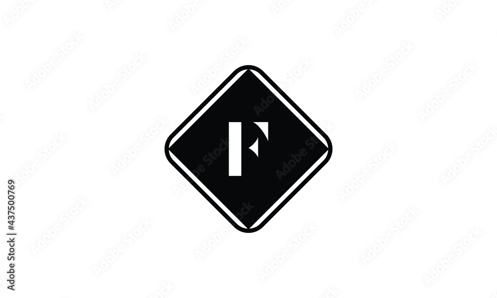 Initial Letter F Square Shape Vector Monogram Logo. F Letter Logo Template Initial Letter F Square Shape Vector Monogram Logo. F Letter Logo Template