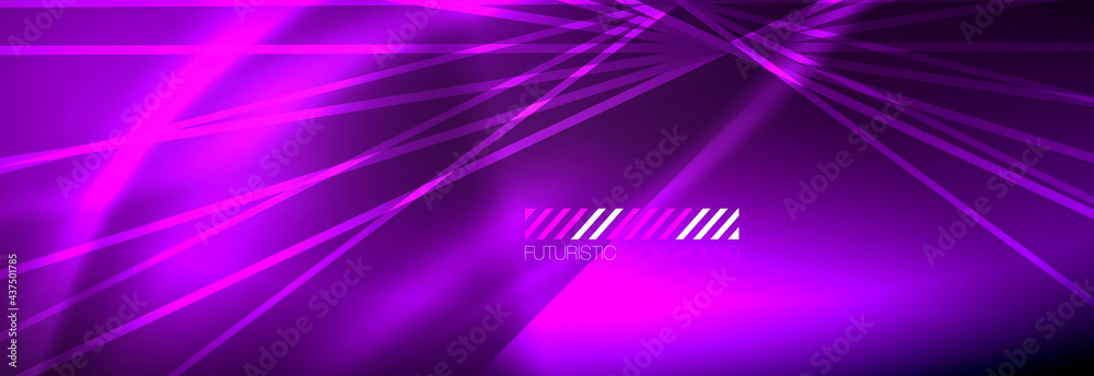 Neon dynamic beams vector abstract wallpaper background. Wallpaper background, design templates for business or technology presentations, internet posters or web brochure covers