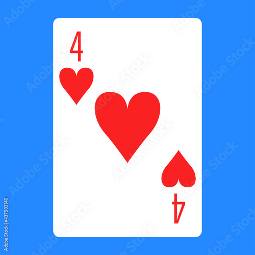 Illustration for heart poker card