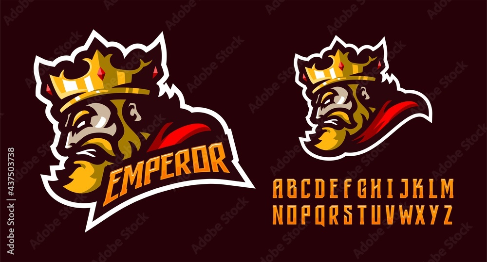 illustration vector graphic of King mascot logo perfect for sport and e-sport team